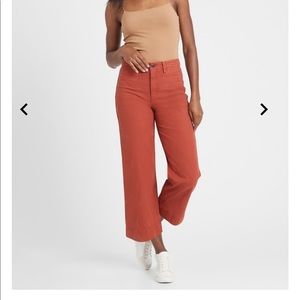 Banana Republic High-Rise Wide-Leg Cropped Chino